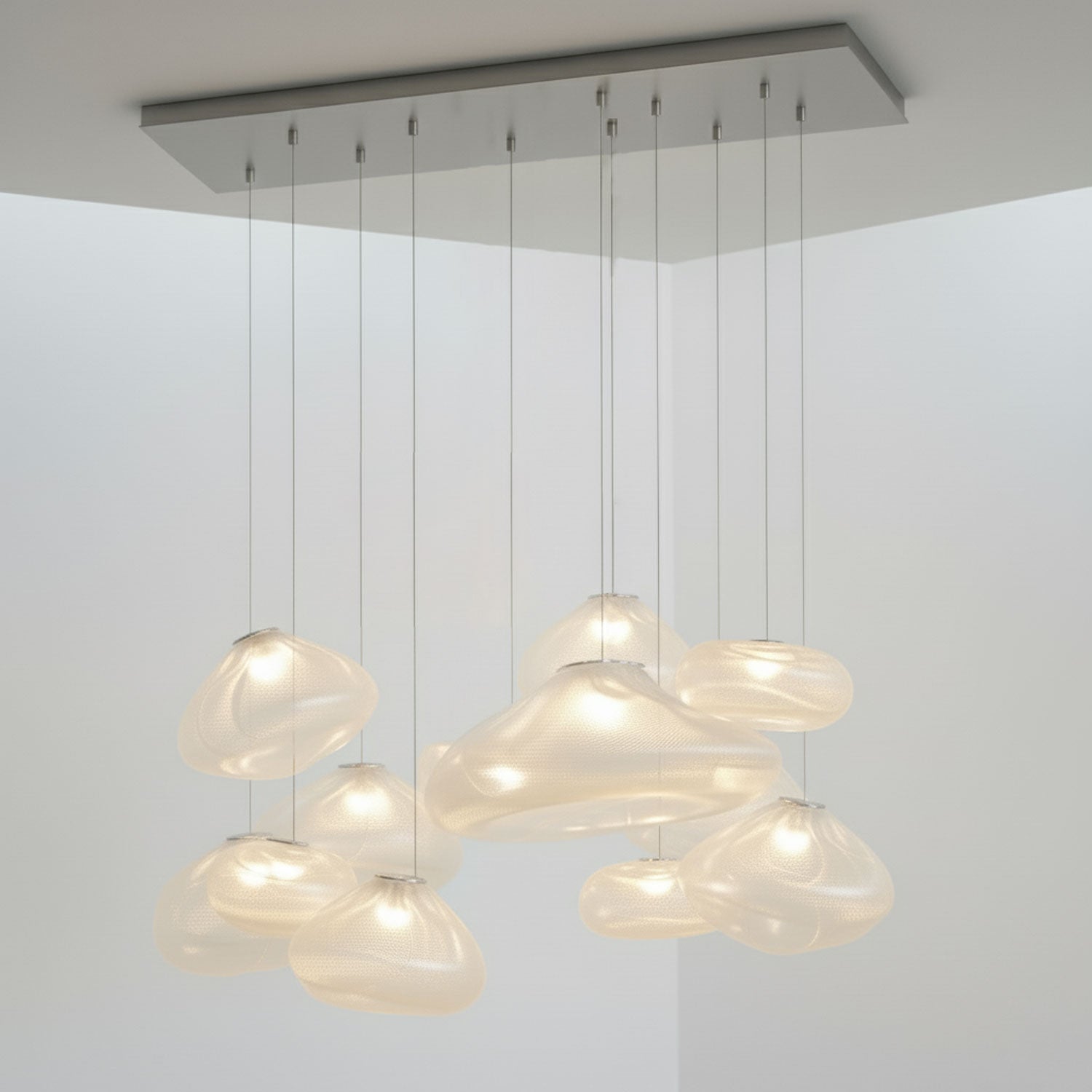 Blown Glass Mesh Pendant Light - DEPRIMO