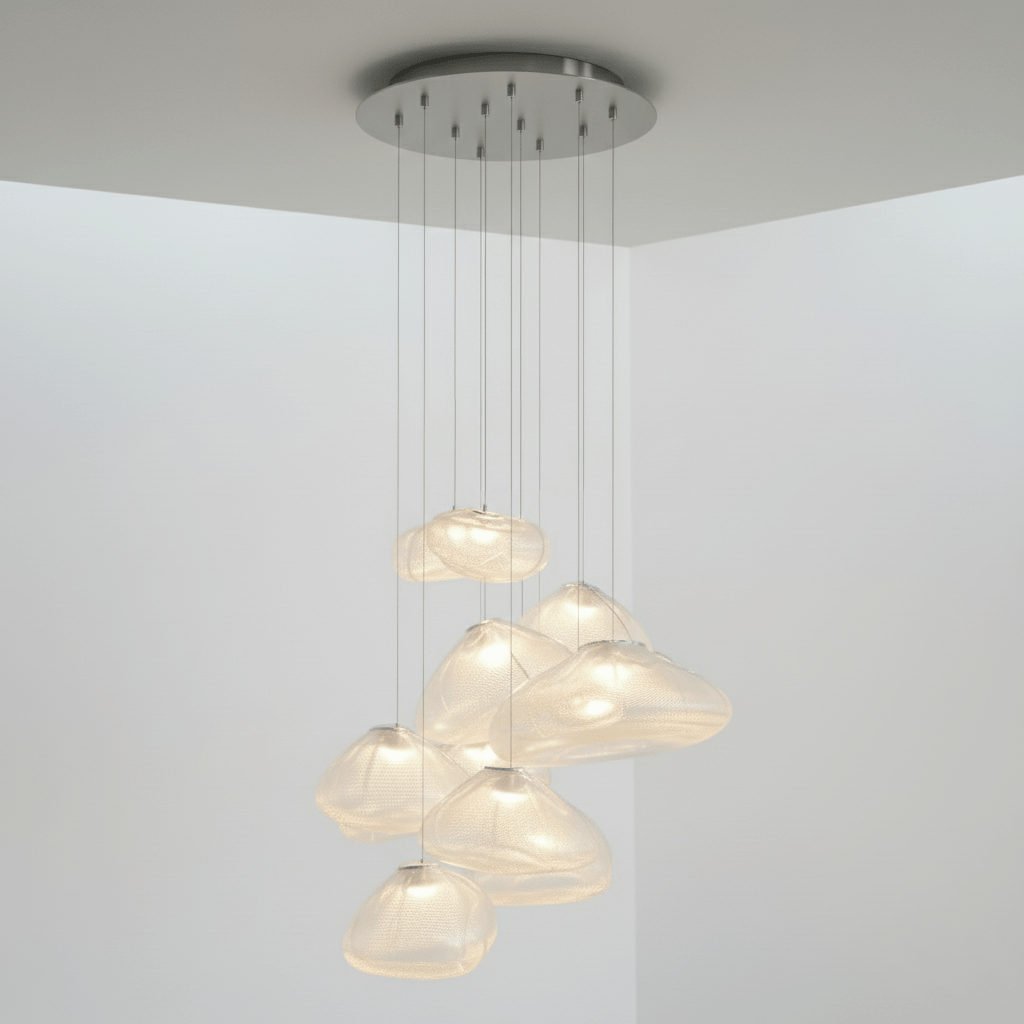 Blown Glass Mesh Pendant Light - DEPRIMO