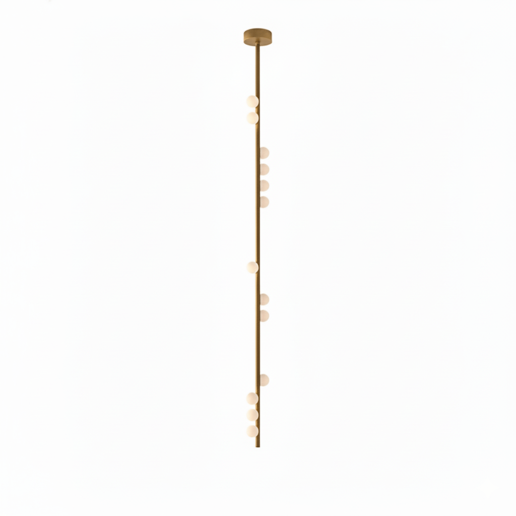 Brass Glass Drop Chandelier - DEPRIMO