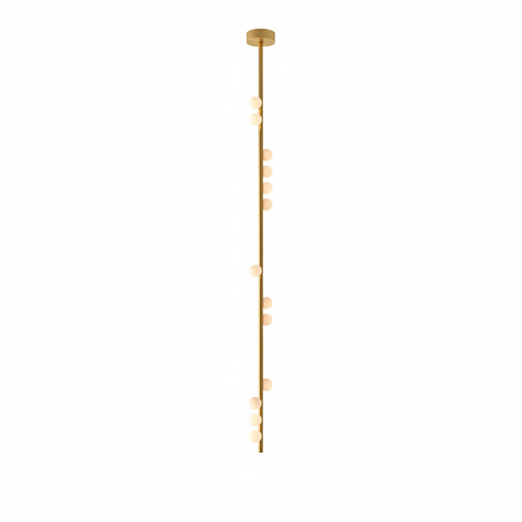 Brass Glass Drop Chandelier - DEPRIMO