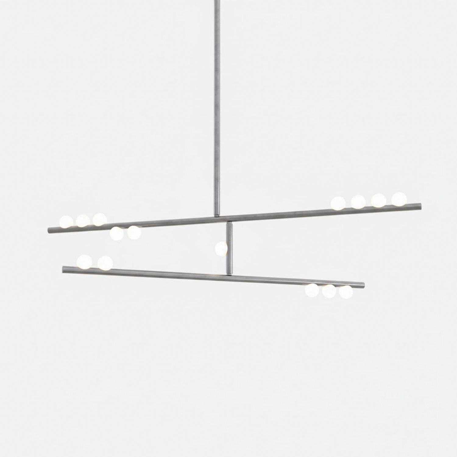 Brass Glass Drop Chandelier - DEPRIMO