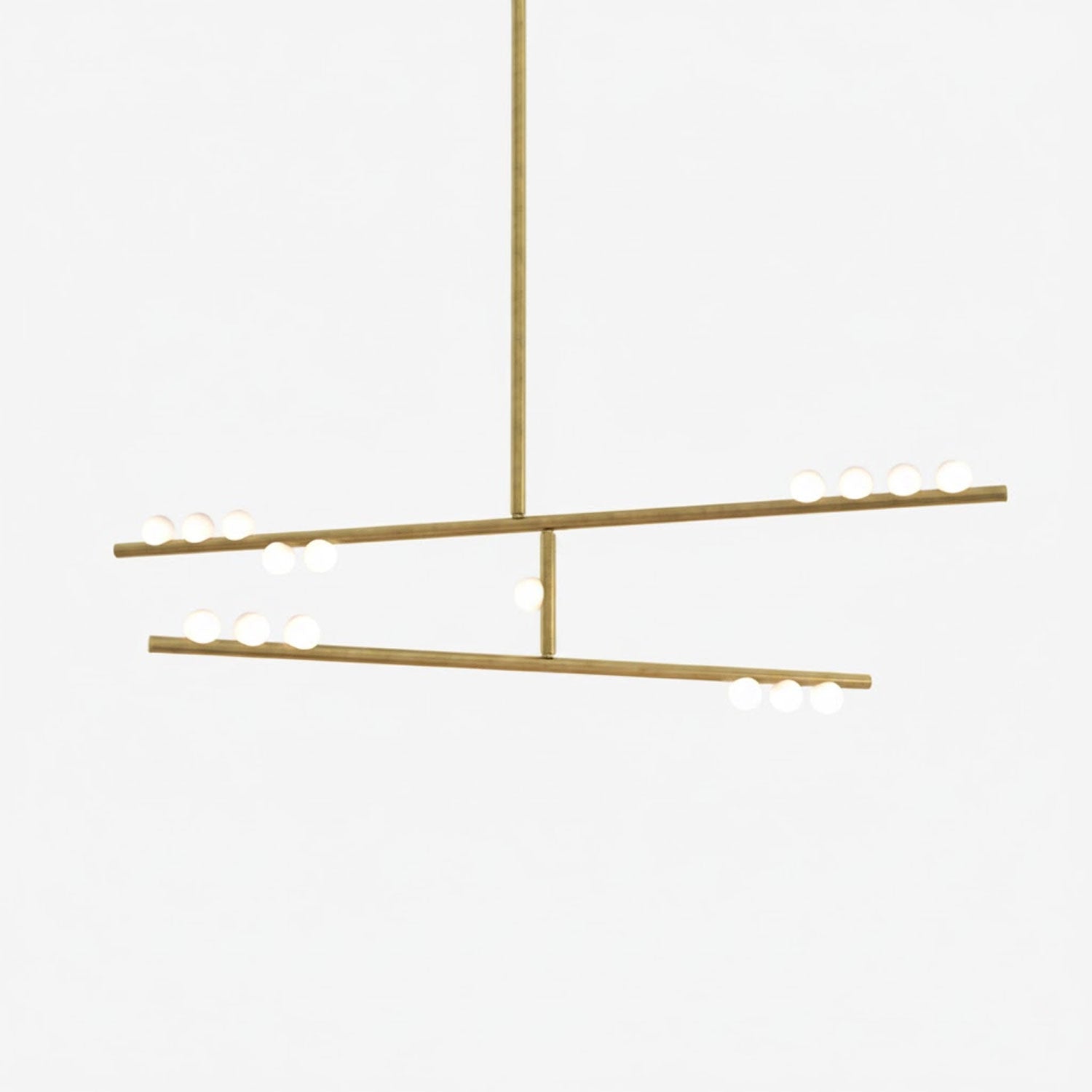 Brass Glass Drop Chandelier - DEPRIMO