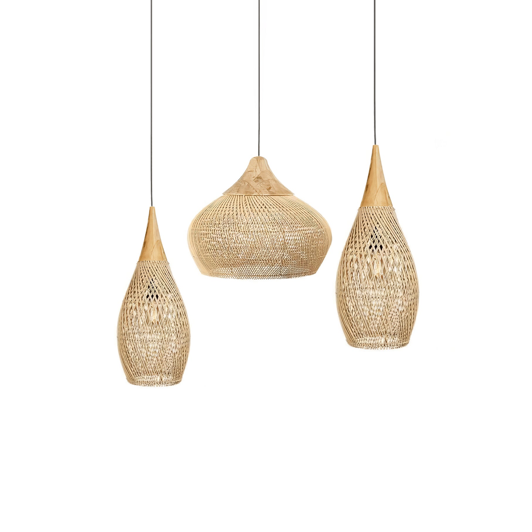 Braided Rattan Pendant Lamp - DEPRIMO