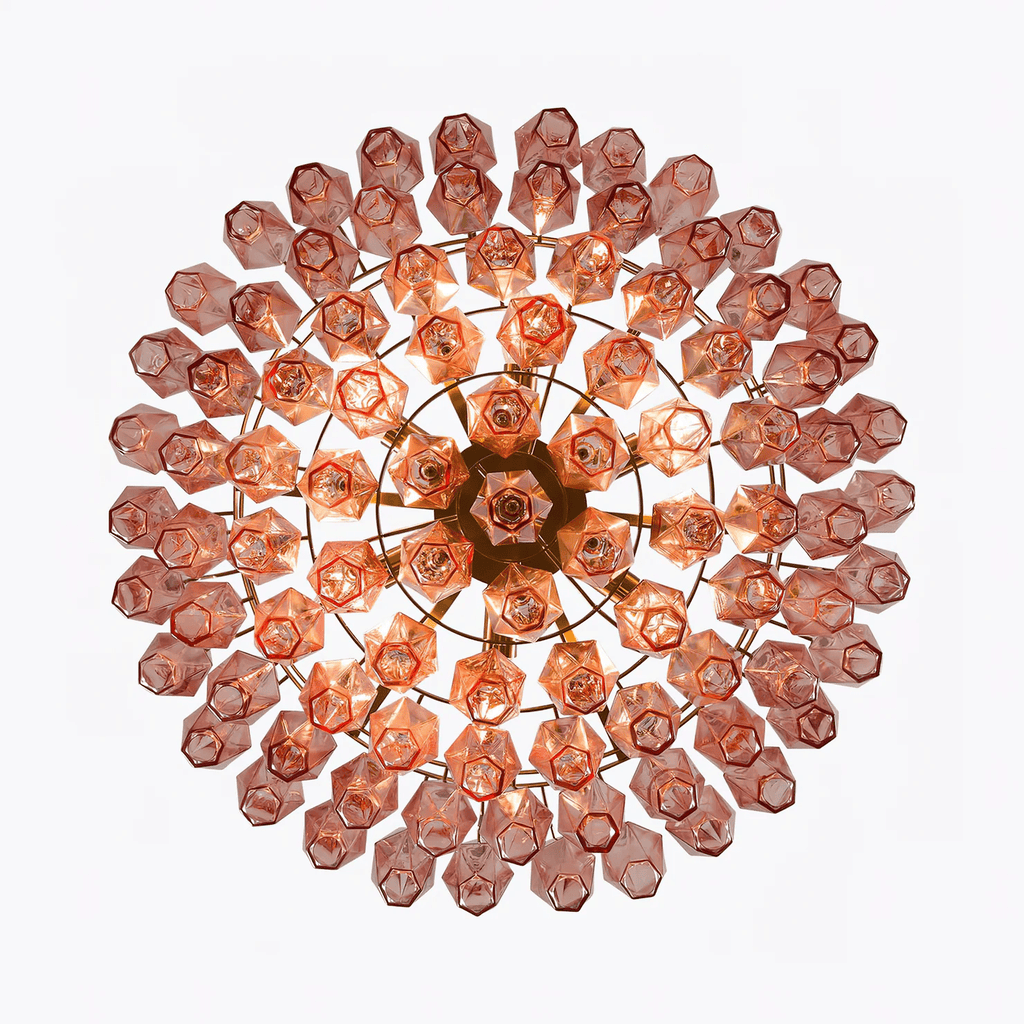 Люстра Pink Polygon Drop