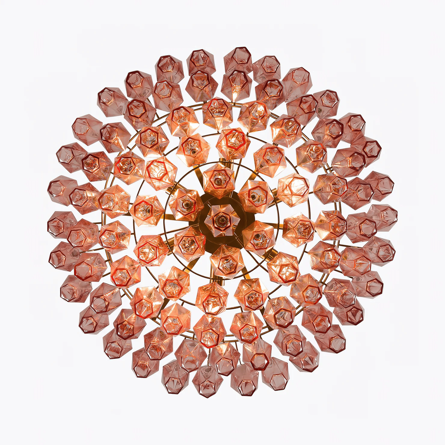 Люстра Pink Polygon Drop