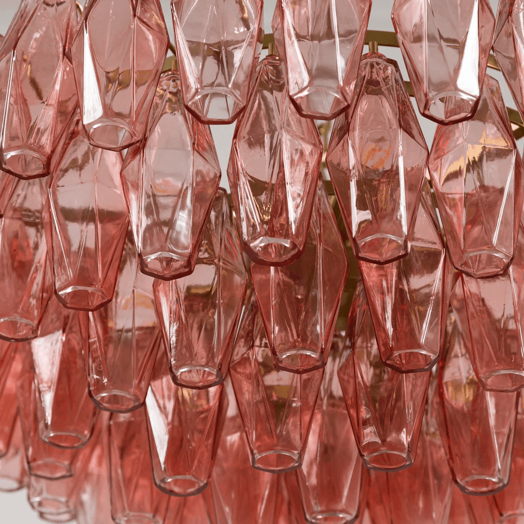 Люстра Pink Polygon Drop