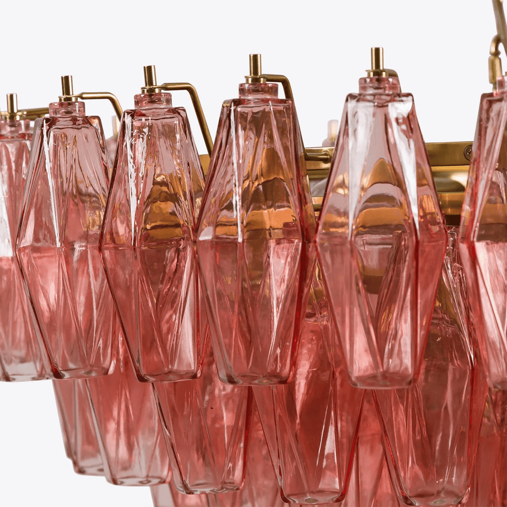 Люстра Pink Polygon Drop