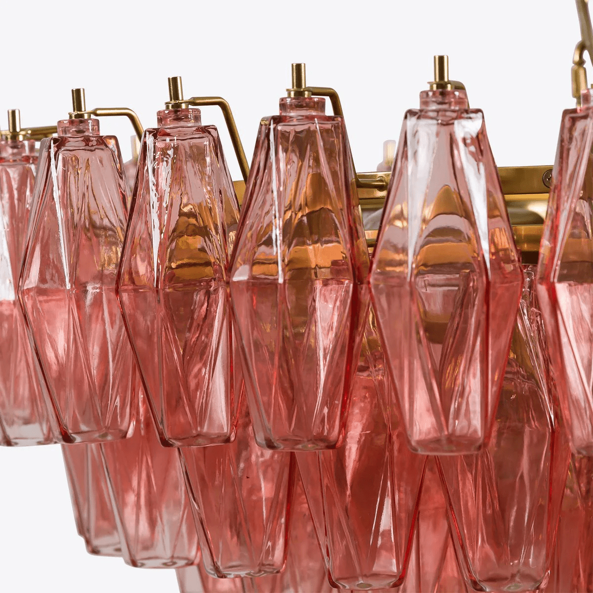Люстра Pink Polygon Drop