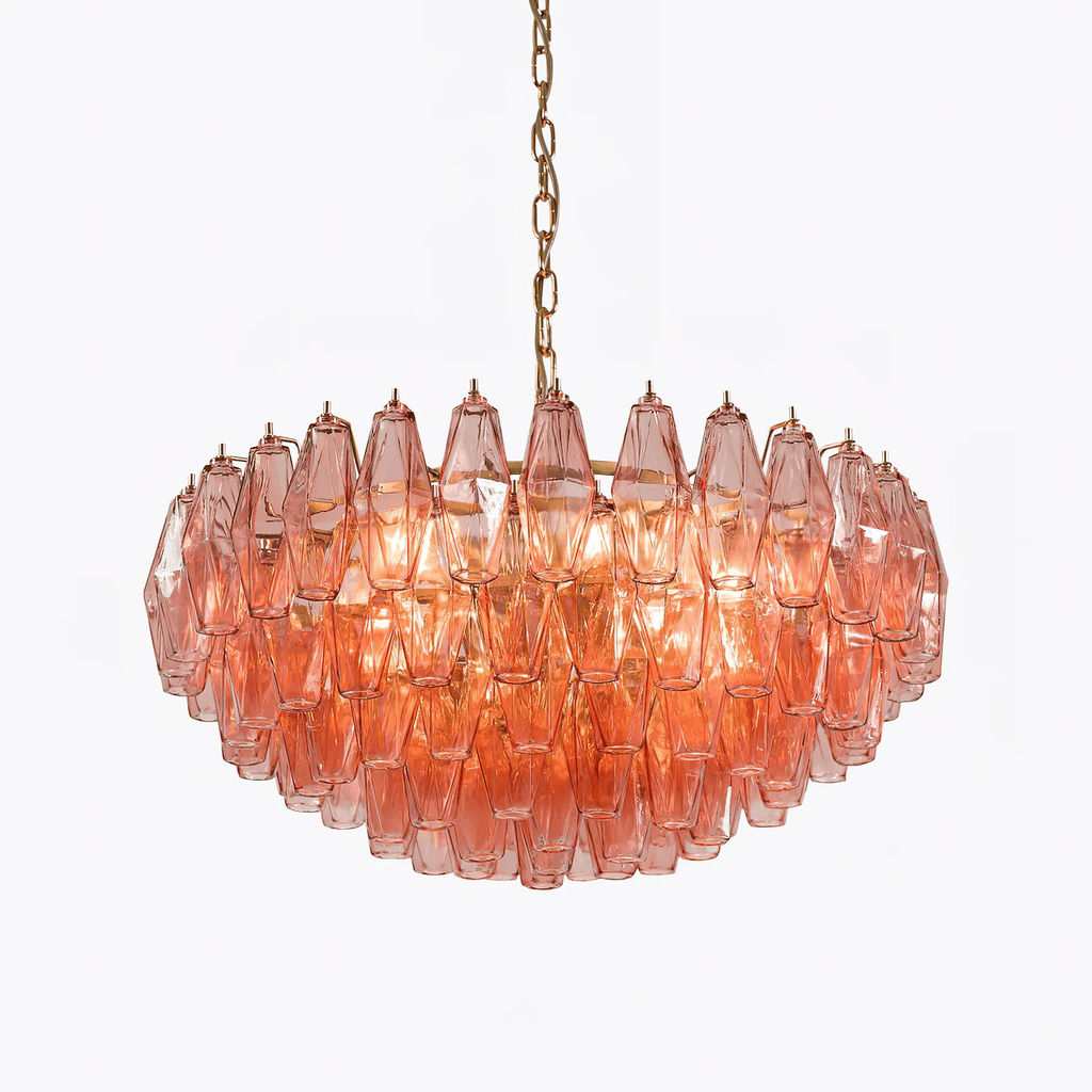 Люстра Pink Polygon Drop