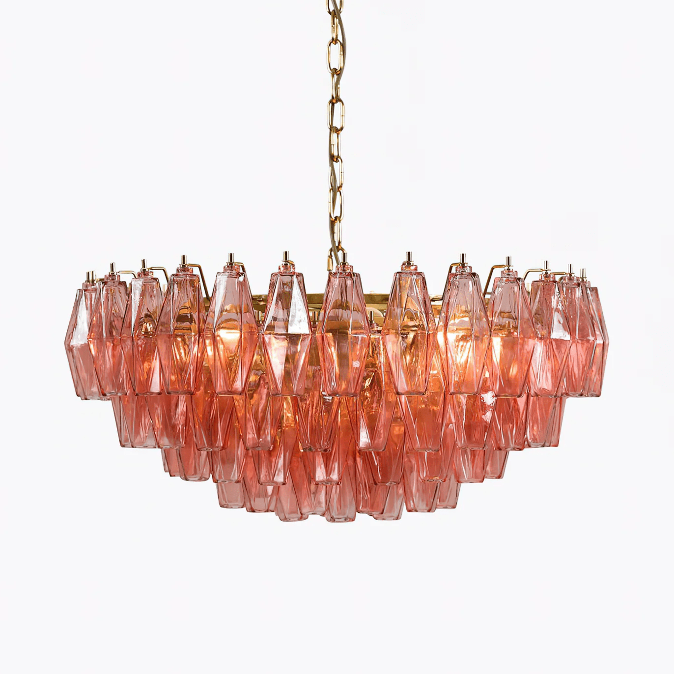 Люстра Pink Polygon Drop