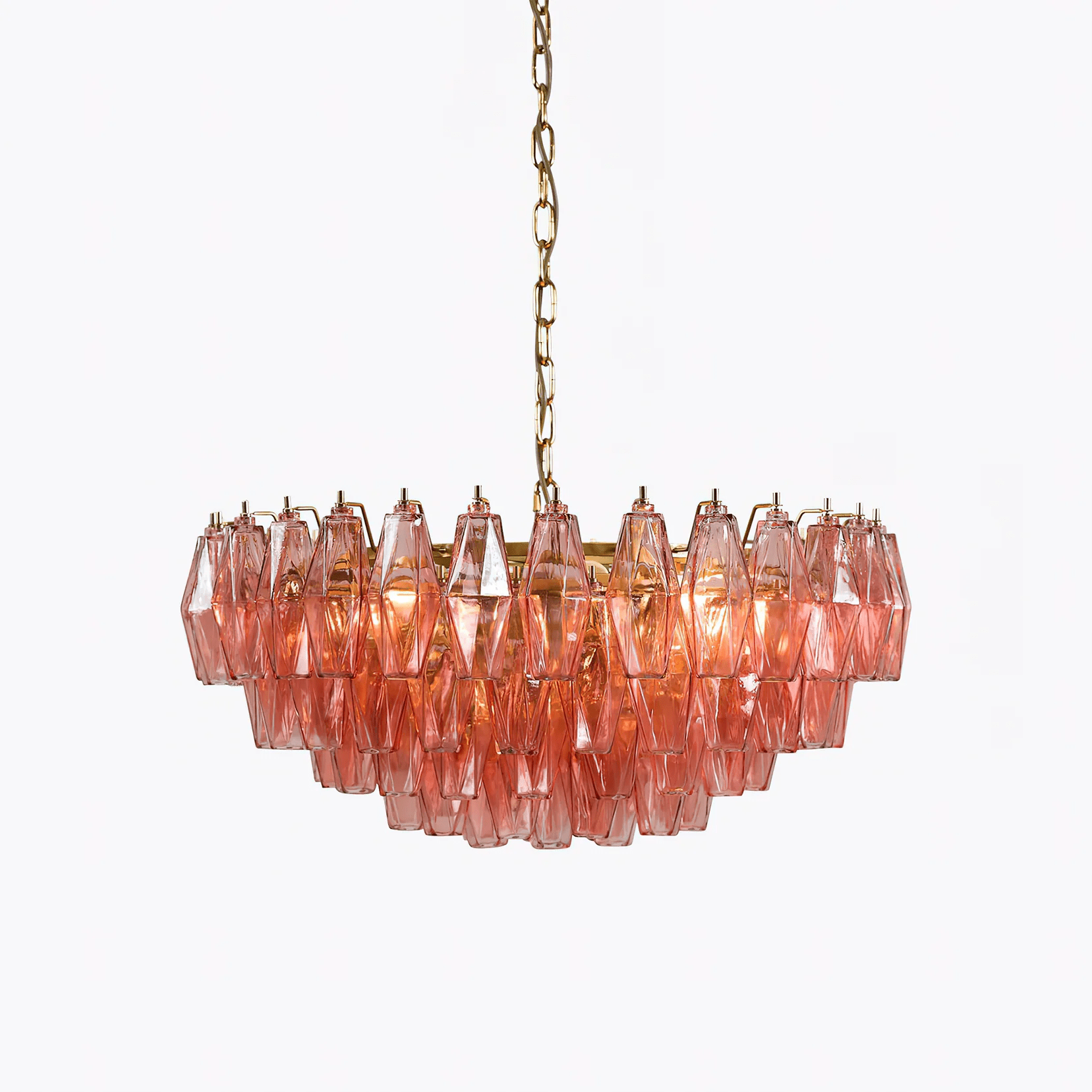 Люстра Pink Polygon Drop