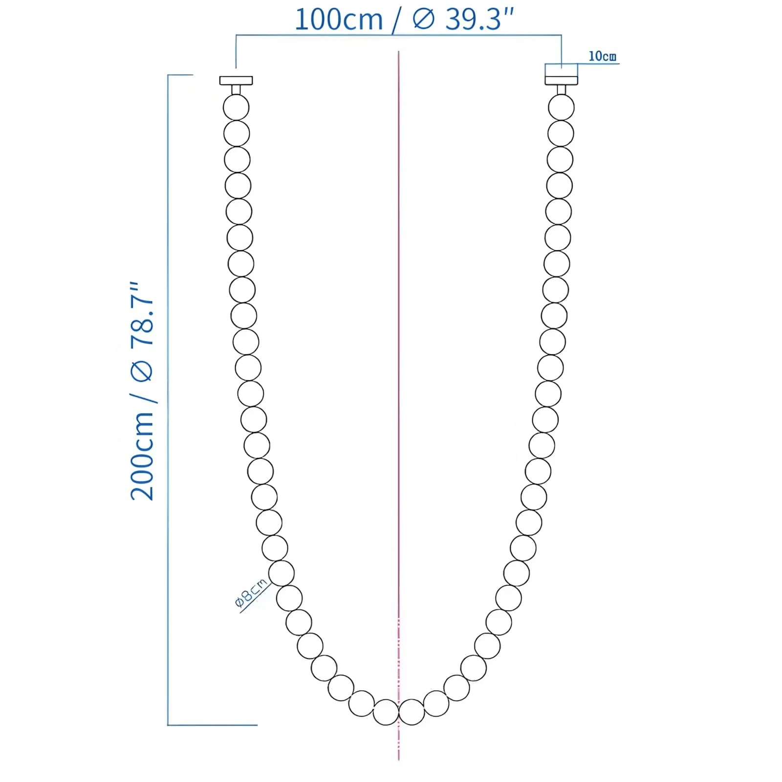 Halti Necklace Acrylic Chandelier - Vakkerlight