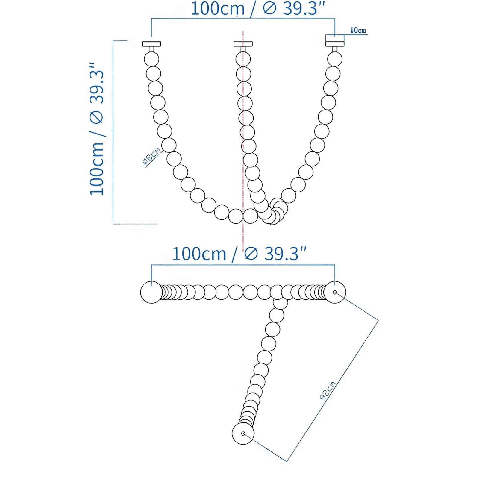 Halti Necklace Acrylic Chandelier - Vakkerlight