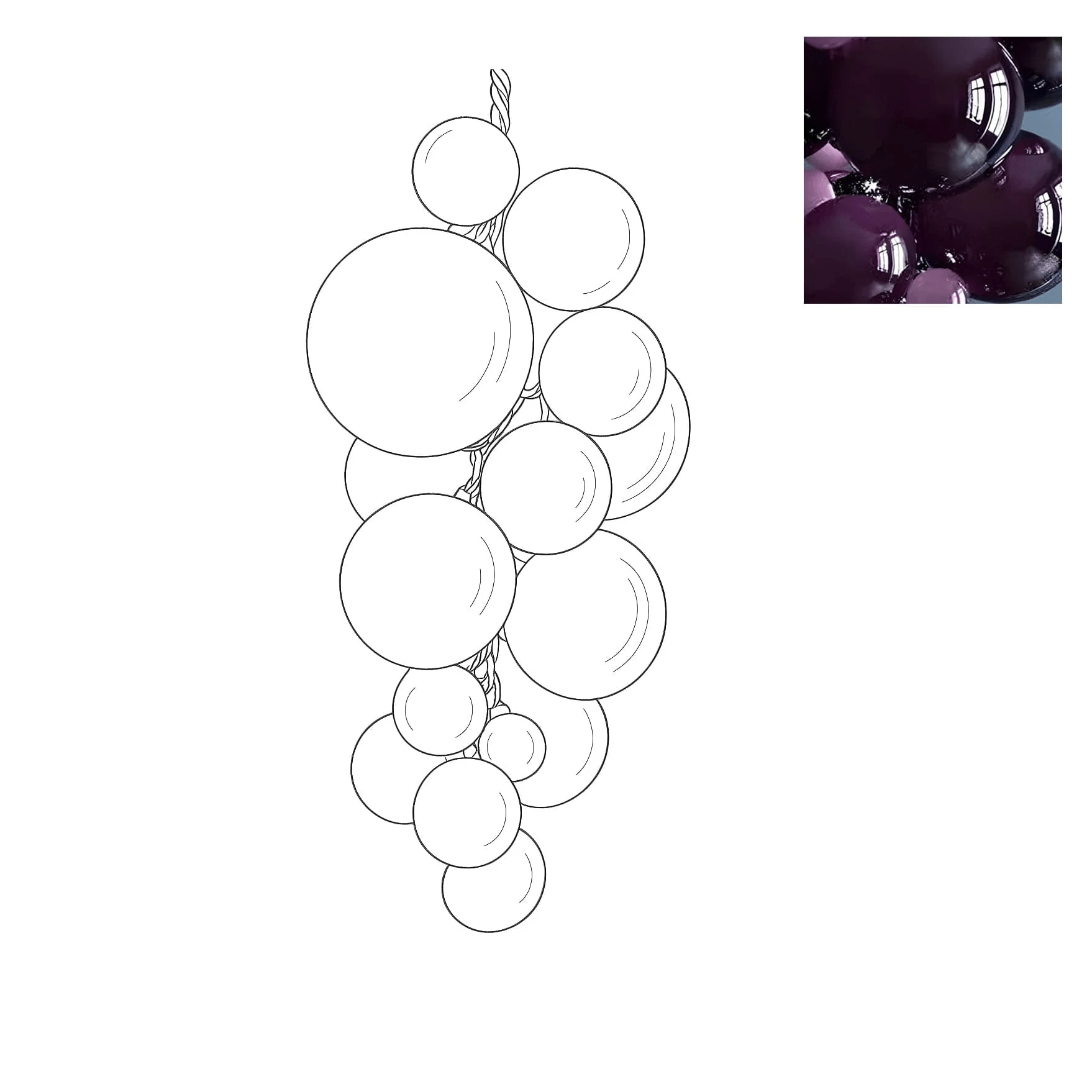 Velymo Grapetta Chandelier - Vakkerlight