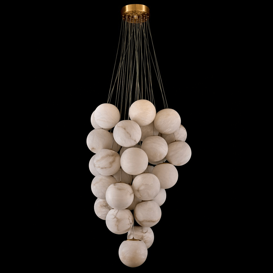 Cluster Alabaster Globe Chandelier - DEPRIMO