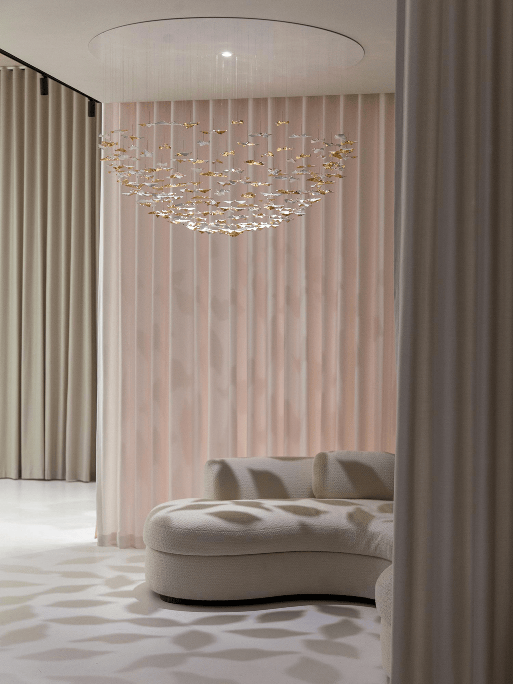 Leaf Twisted Sculptural Customize Chandelier