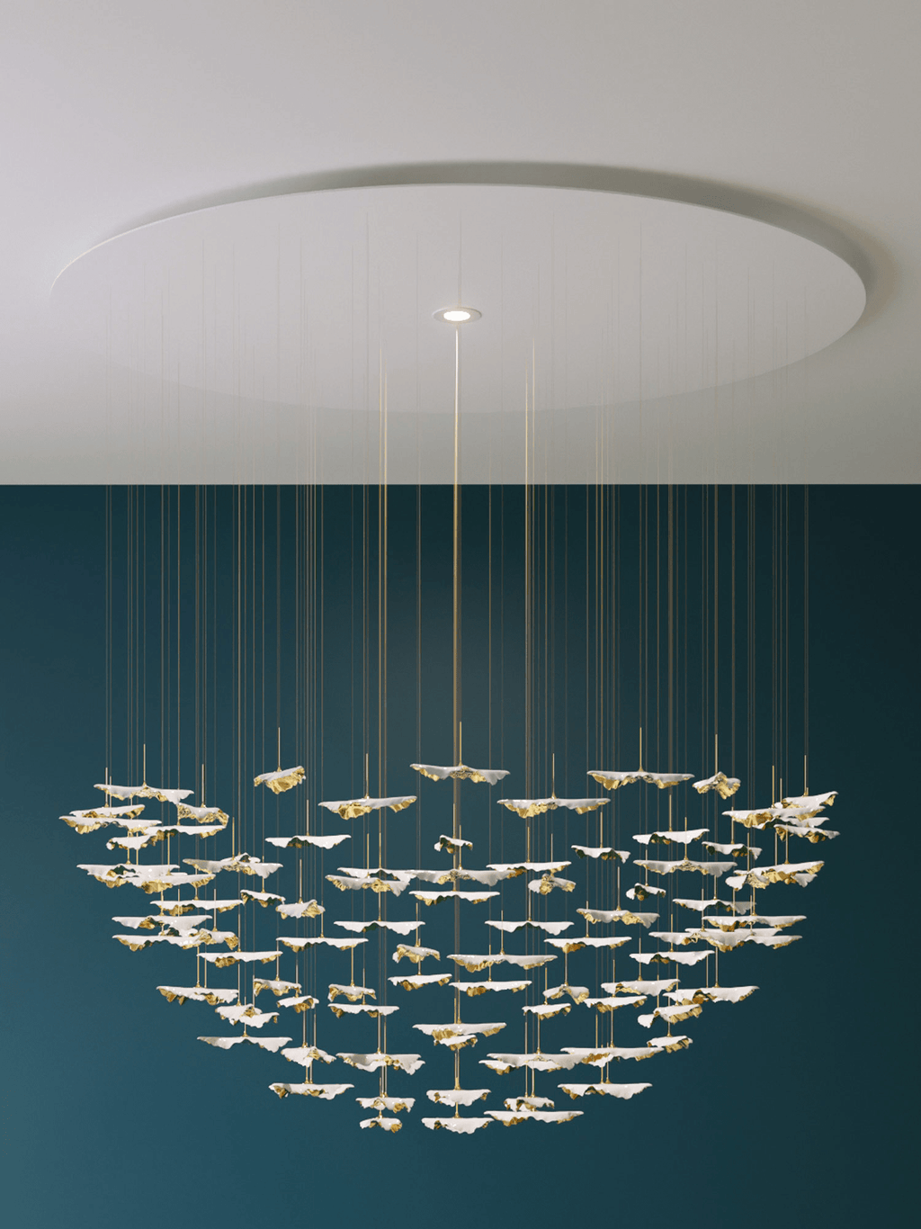 Leaf Twisted Sculptural Customize Chandelier - DEPRIMO