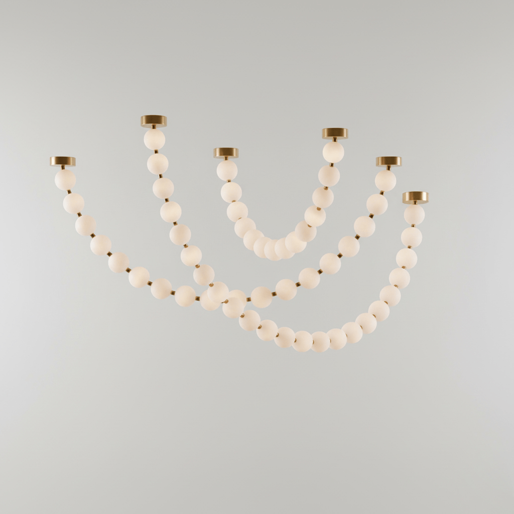Pearl Glass Necklace Balls Chandelier - DEPRIMO