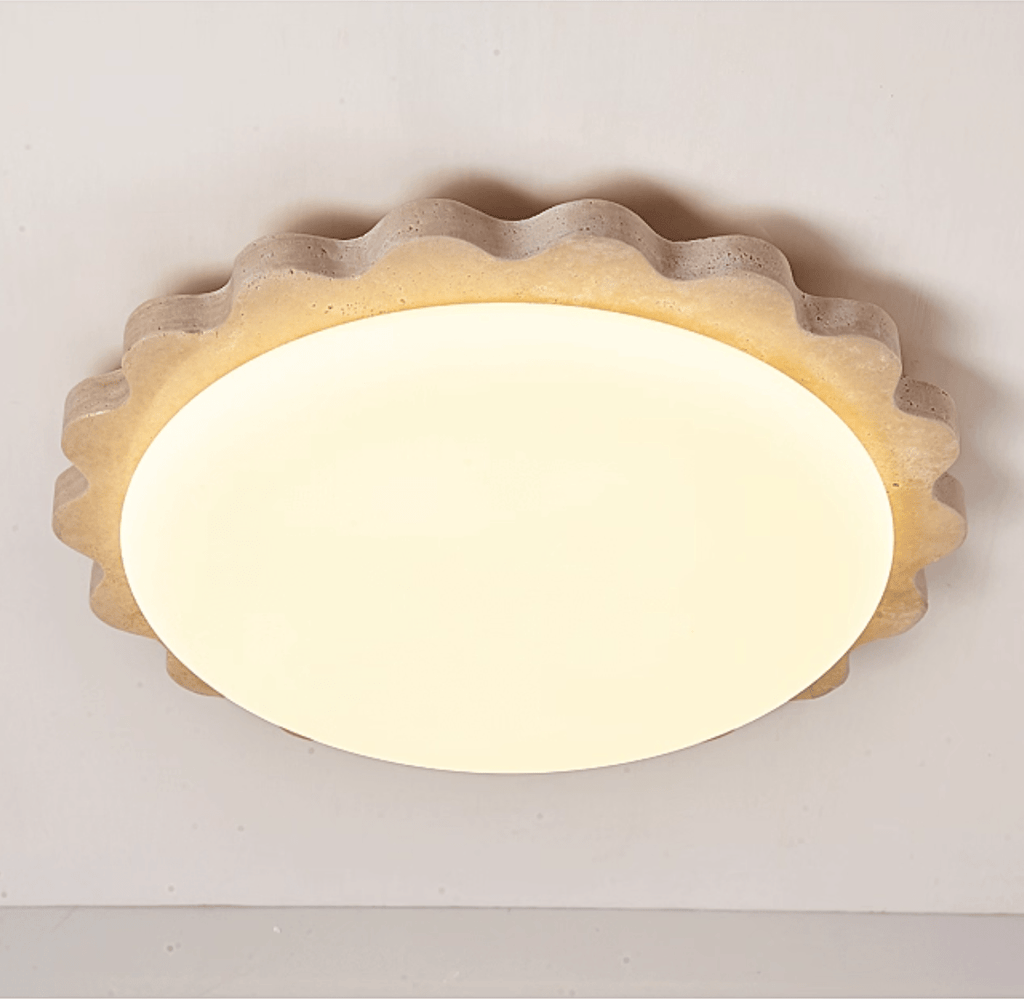 Потолочный светильник из травертина Scallop Edge