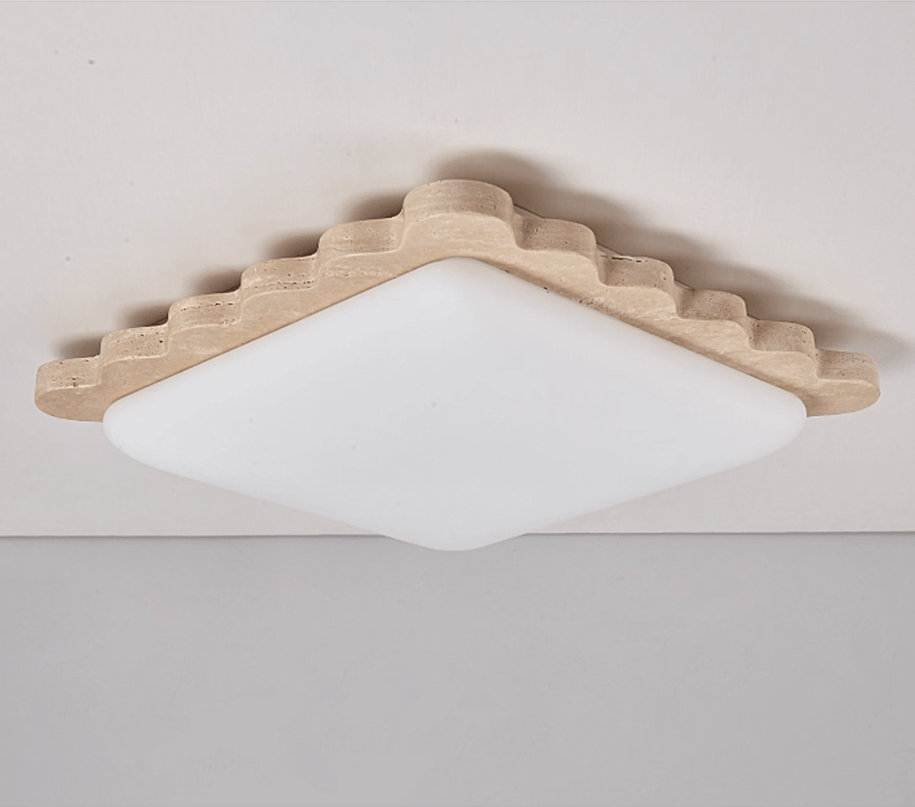Потолочный светильник из травертина Scallop Edge