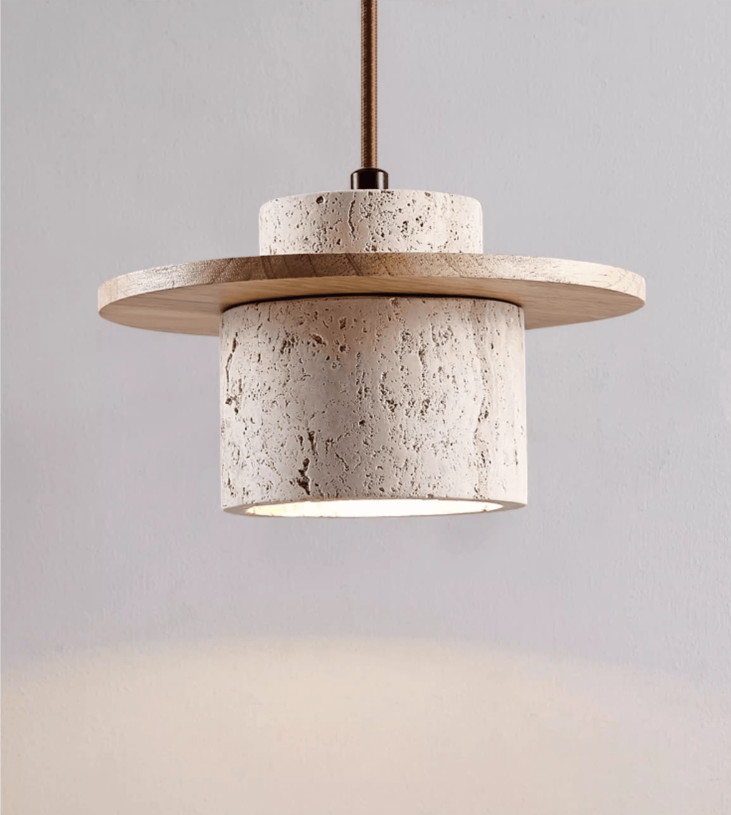Cylindrical Stone Sconce