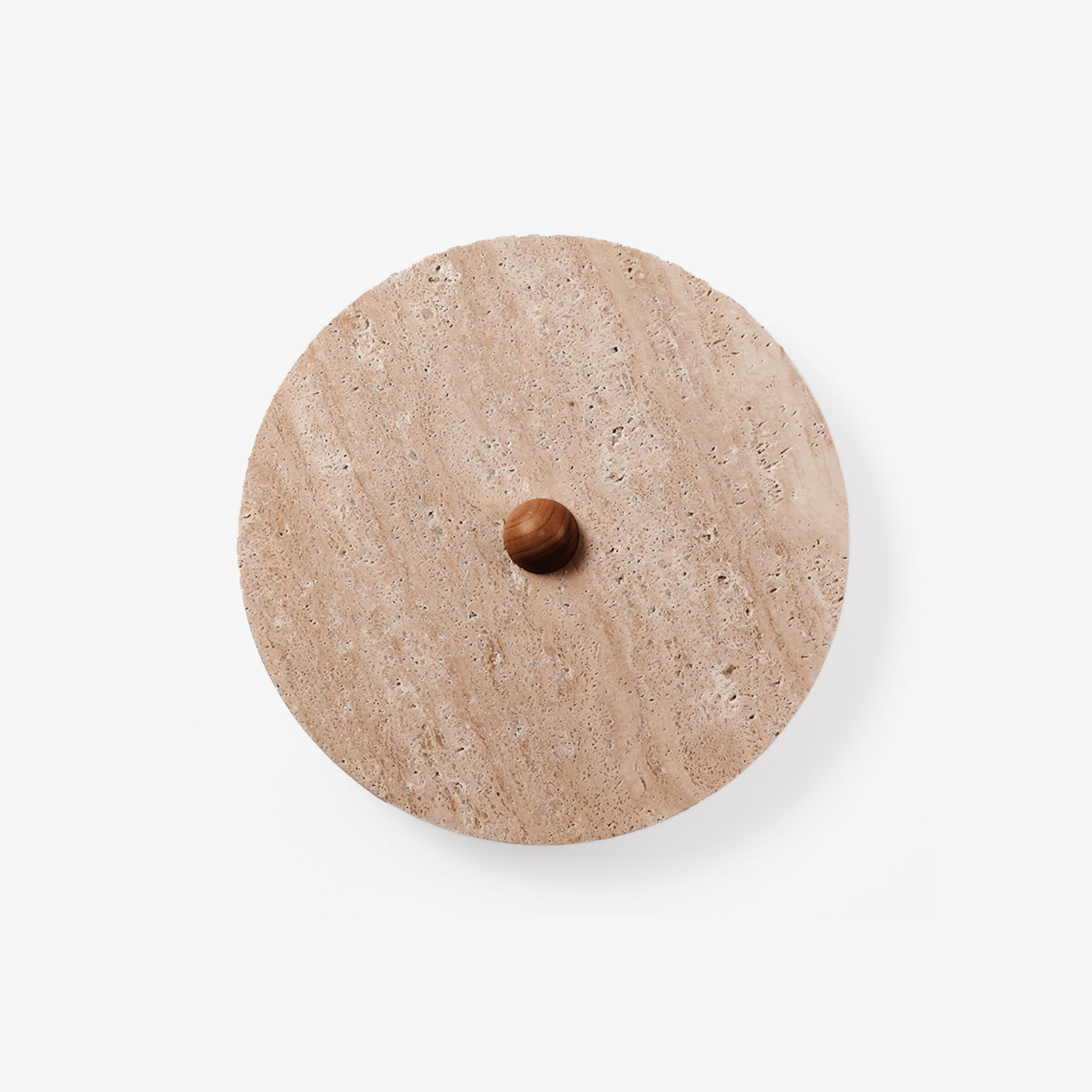 Round Travertine Disk Wall Lamp - Vakkerlight