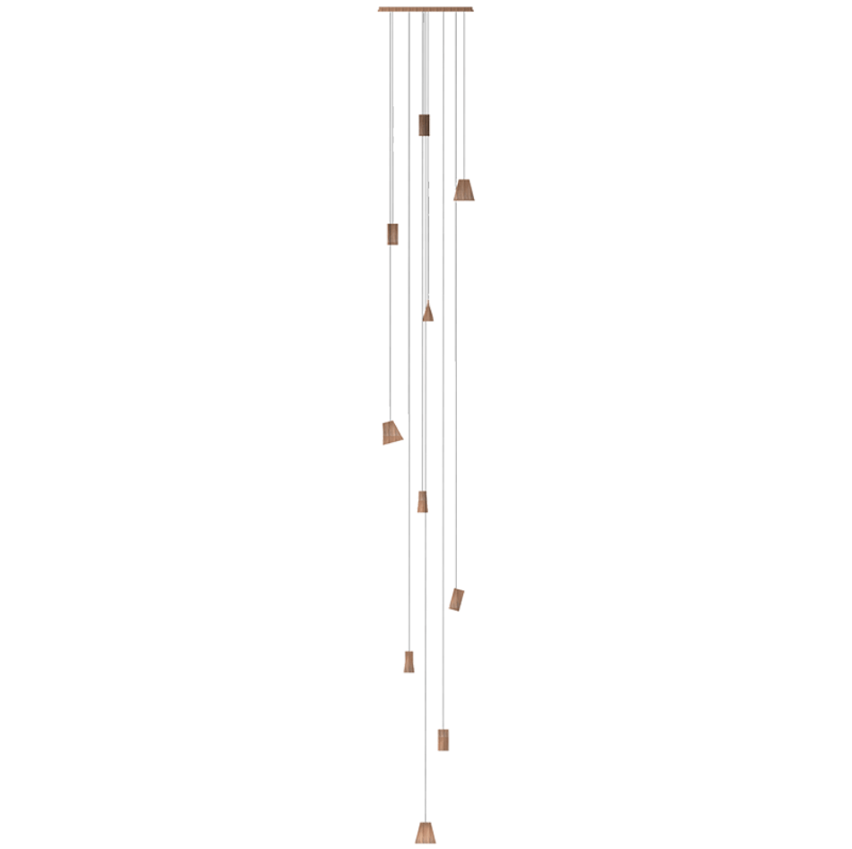 Nordic Tilted Wood Pendant Light - Vakkerlight