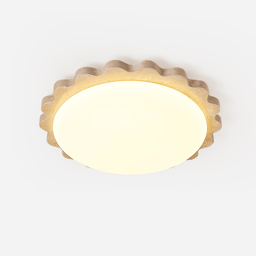 Потолочный светильник из травертина Scallop Edge