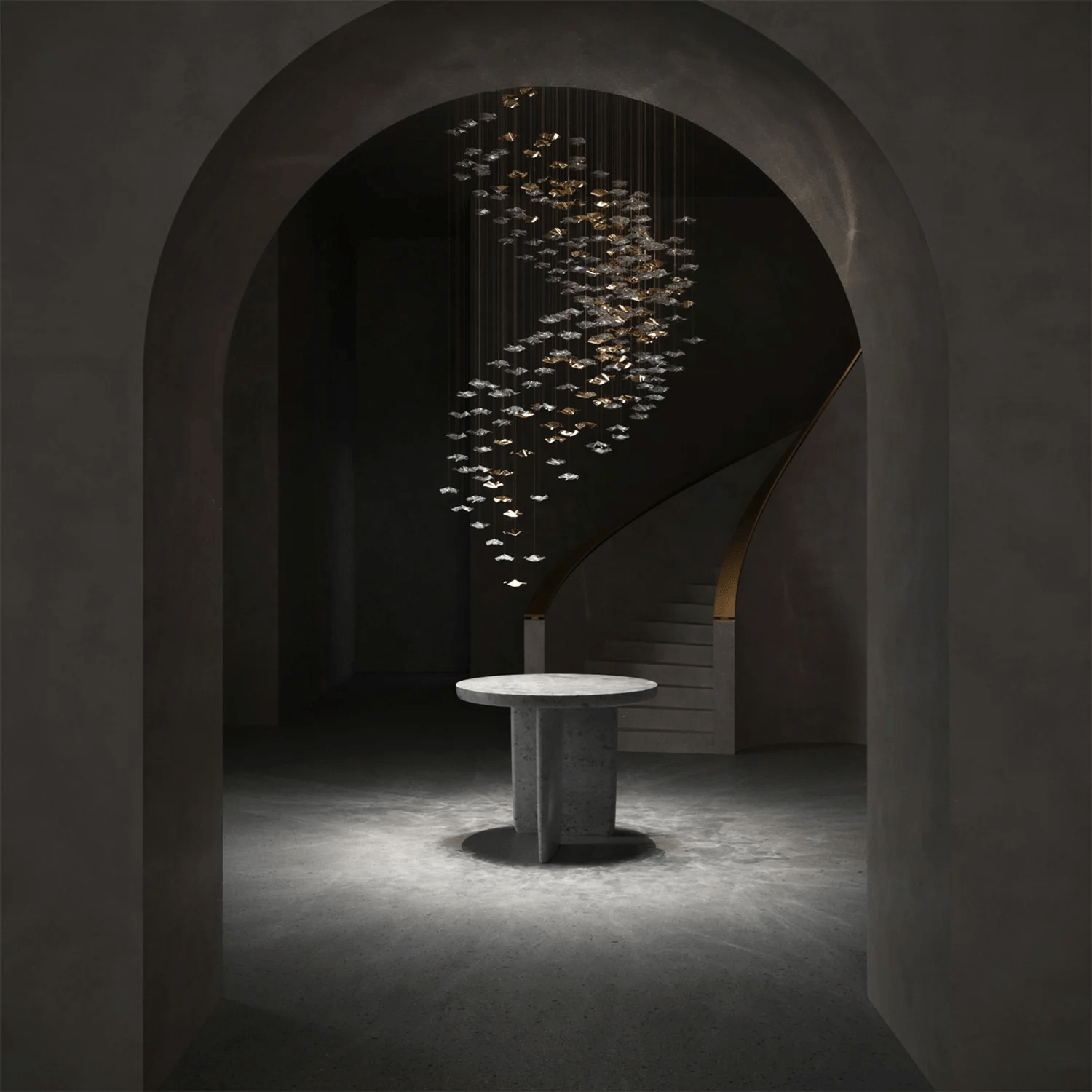 Подвесной светильник из стекла Tidal Art