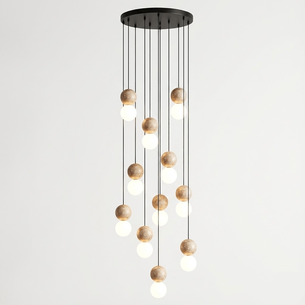 Camille Travertine Pendant Light - DEPRIMO