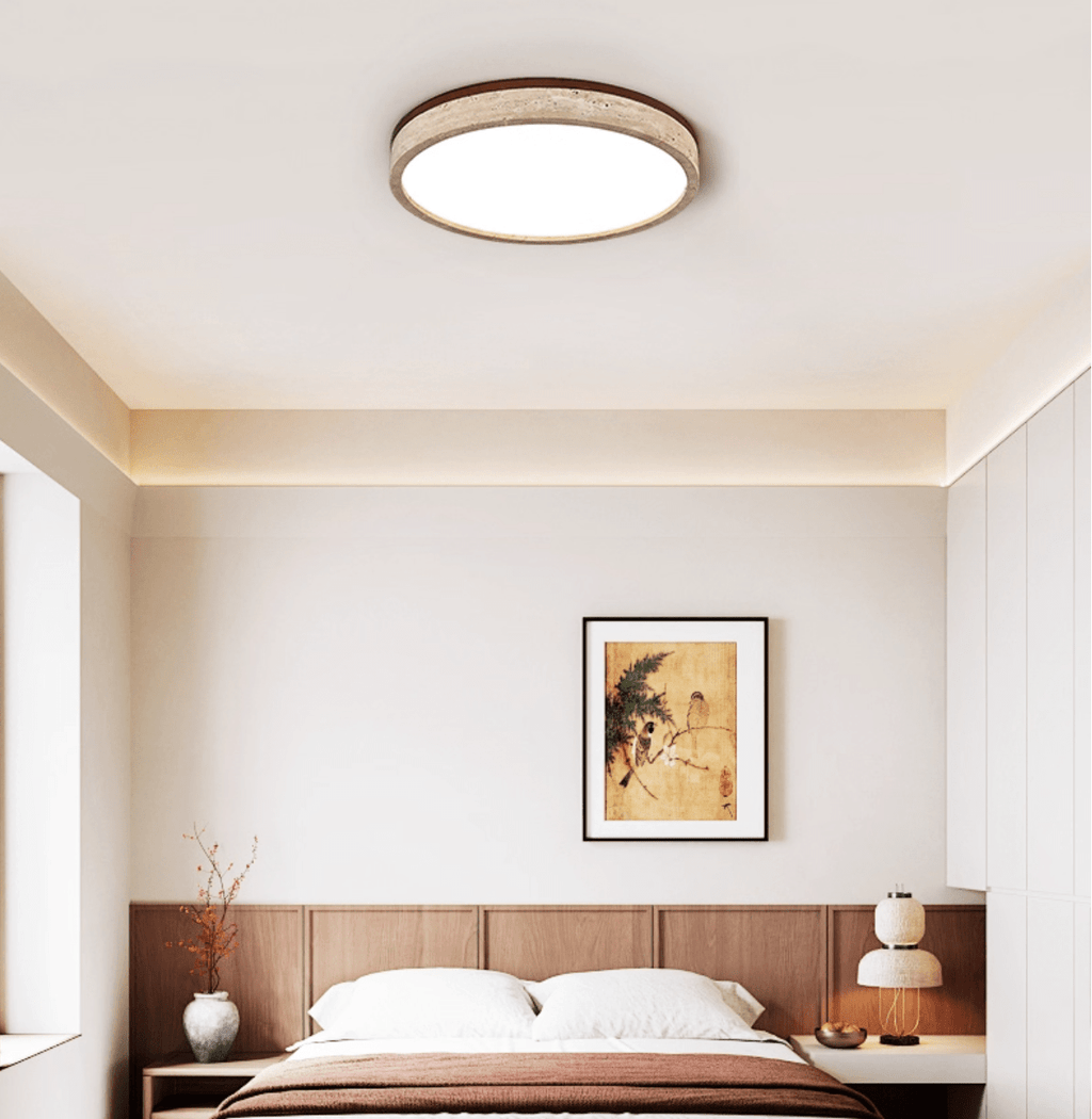 Круглый потолочный светильник Travertine Halo