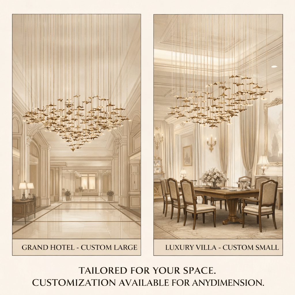 Leaf Twisted Sculptural Customize Chandelier - DEPRIMO