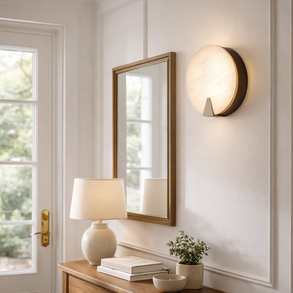 Настінний світильник Solaris Halo Alabaster