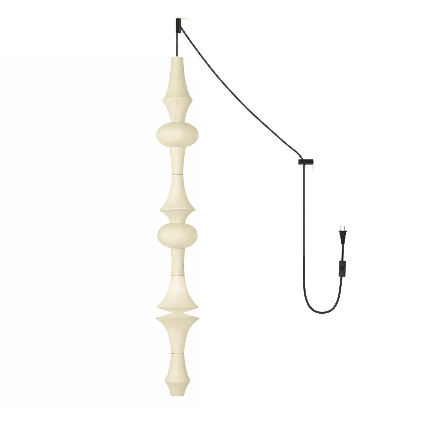 Washi Paper E Pendant Swag Light - DEPRIMO