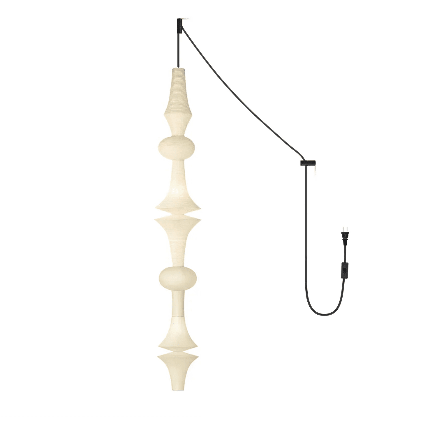 Washi Paper E Pendant Swag Light - DEPRIMO