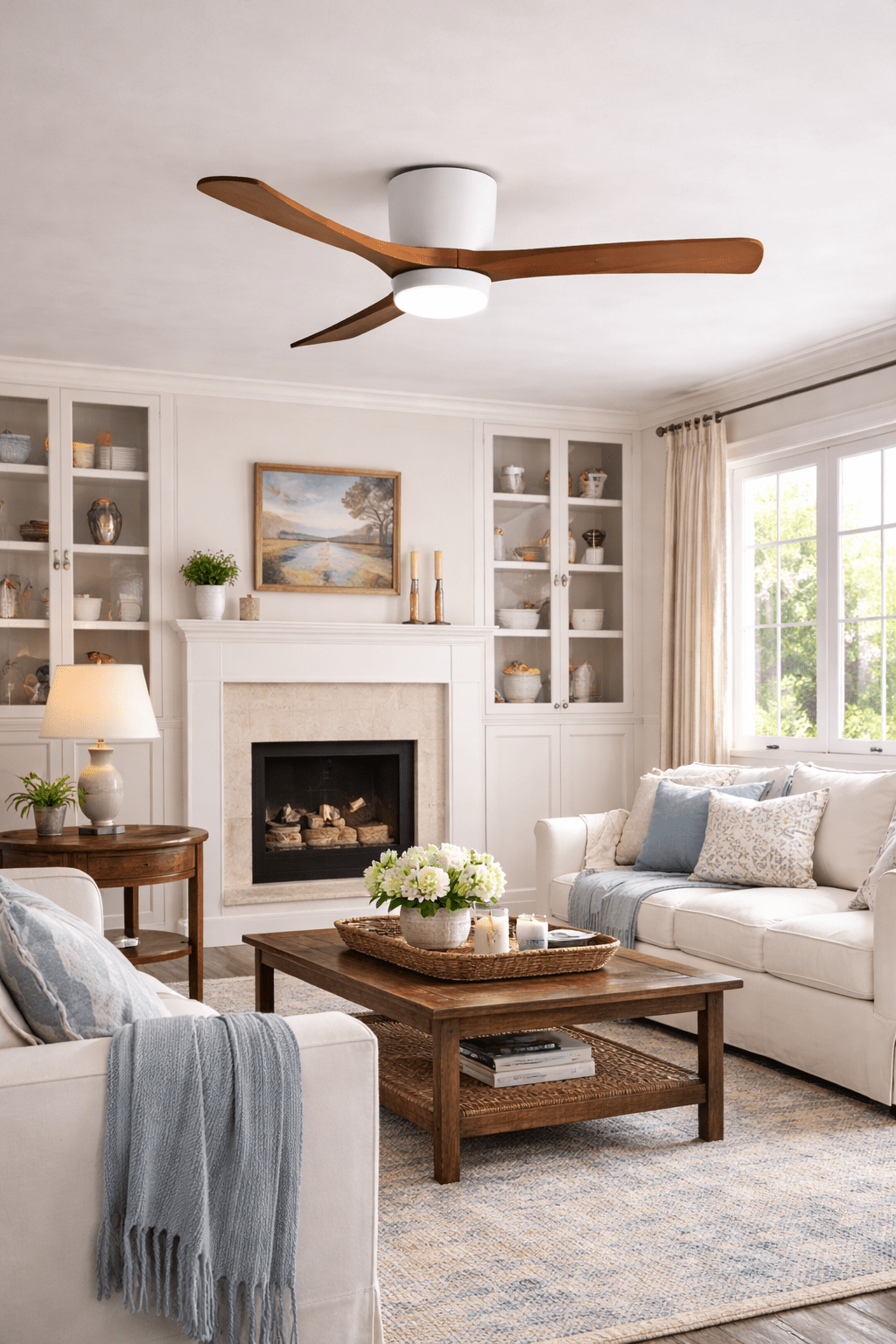 Nordic Wooden Ceiling Fan Light