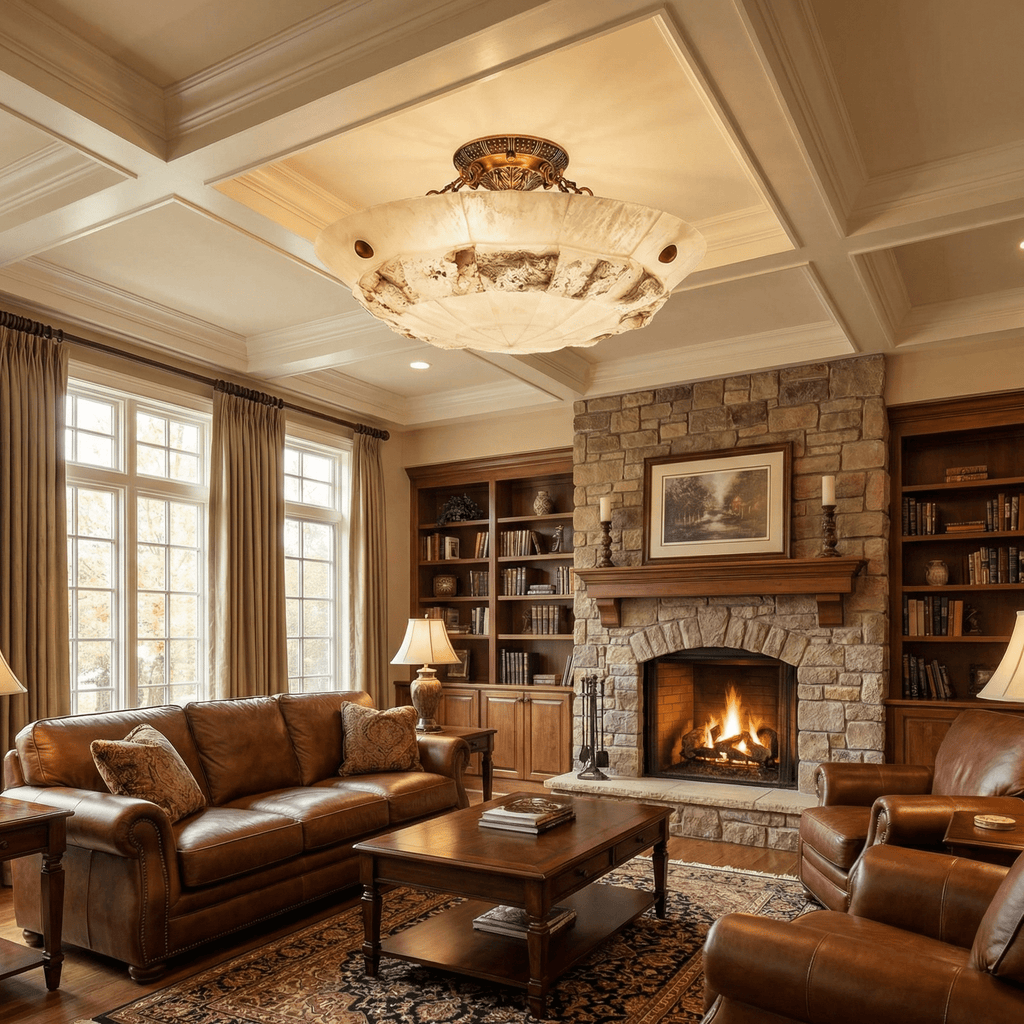 Aureon Alabaster Ceiling Light