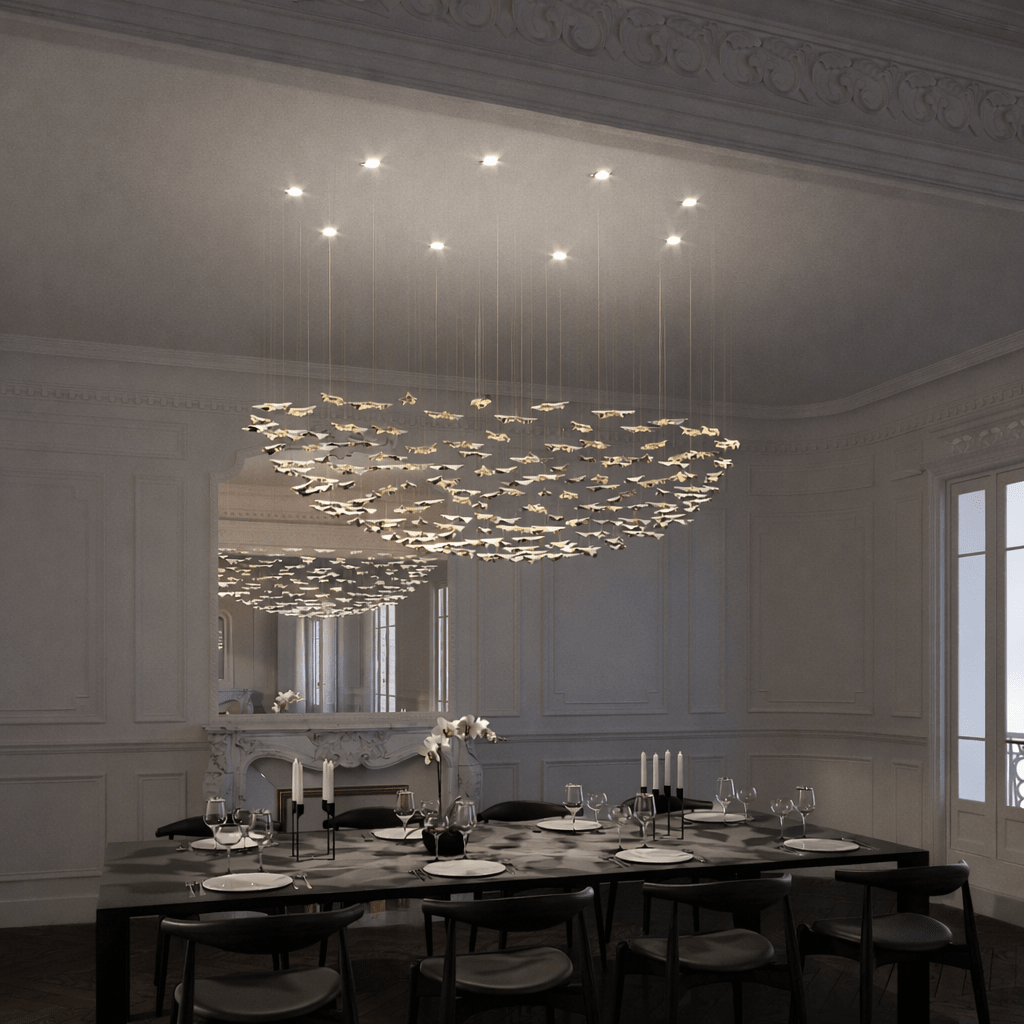 Leaf Twisted Sculptural Customize Chandelier - DEPRIMO
