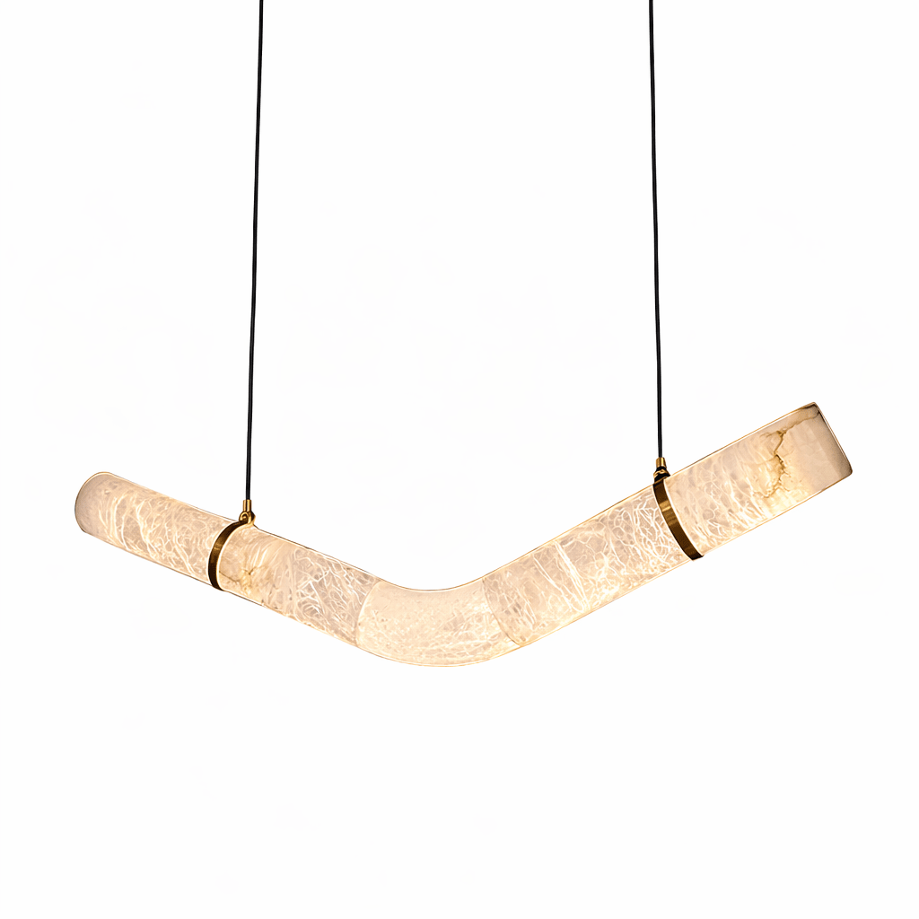 Streamlined Alabaster Pendant Lamp - DEPRIMO