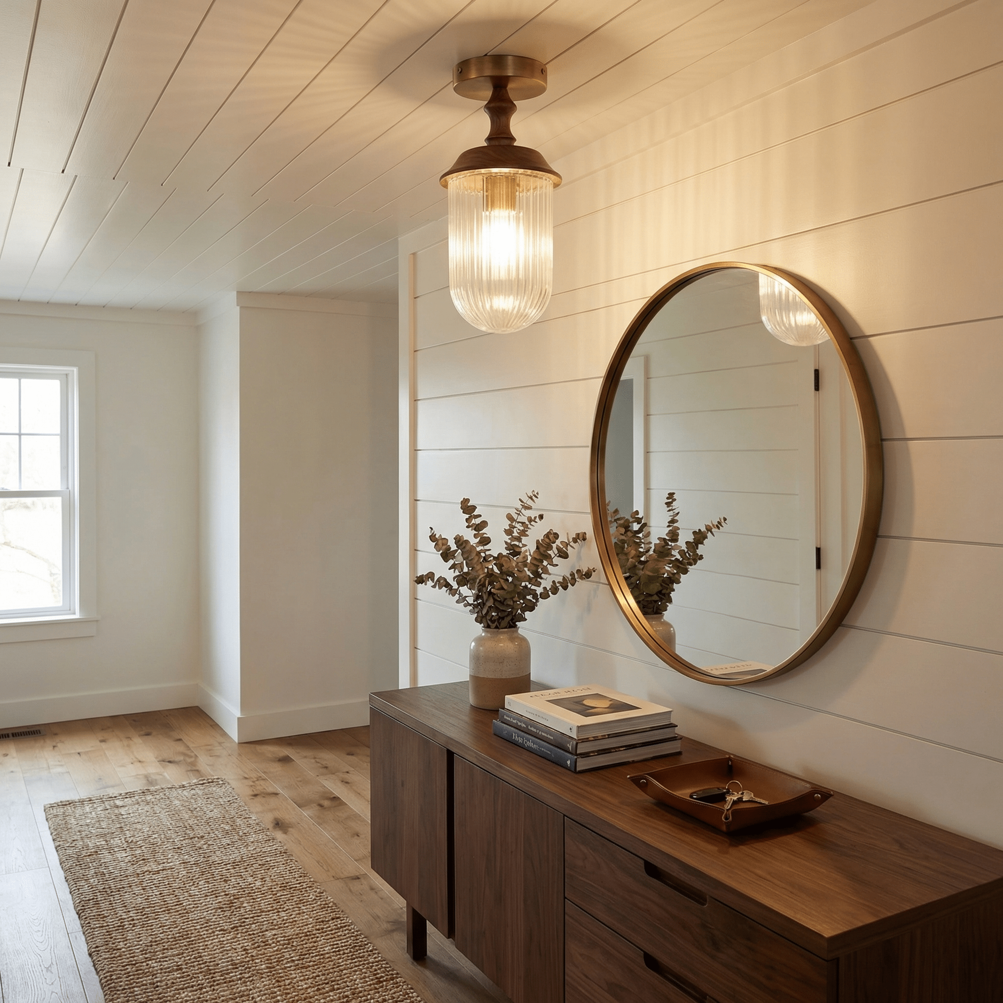 Sylvan Wood Rim Ceiling Lamp