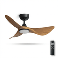 Volant Sculpted Wood Ceiling Fan Light - Vakkerlight