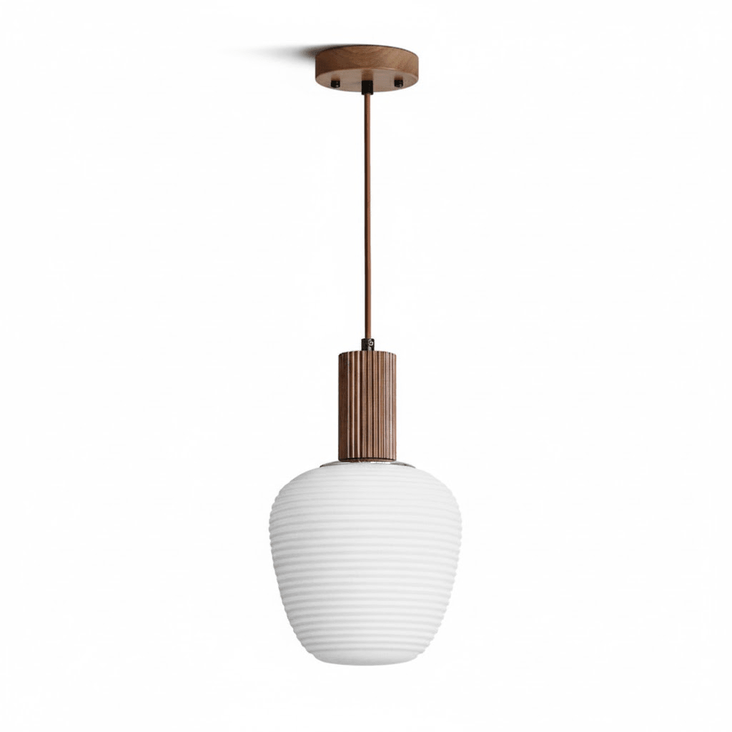 Elowen Fluted Opal Pendant Lamp - Vakkerlight