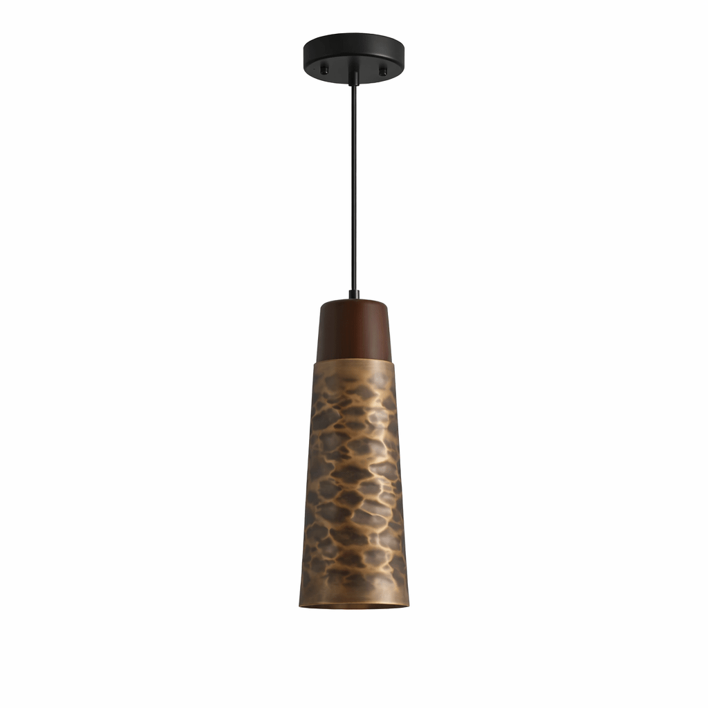 Dravik Hammered Brass Pendant Collection - Vakkerlight