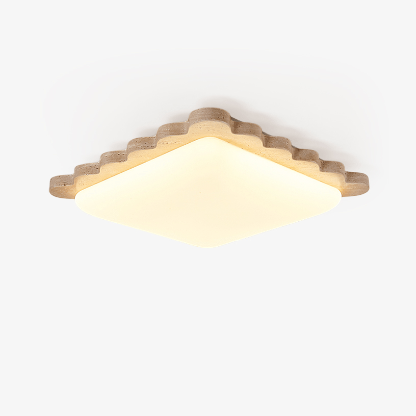 Потолочный светильник из травертина Scallop Edge