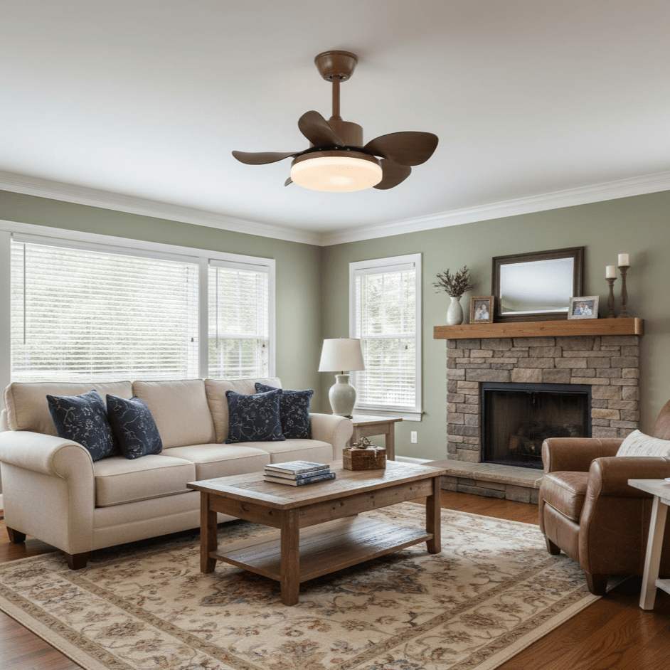 Terra Walnut Ceiling Fan Light