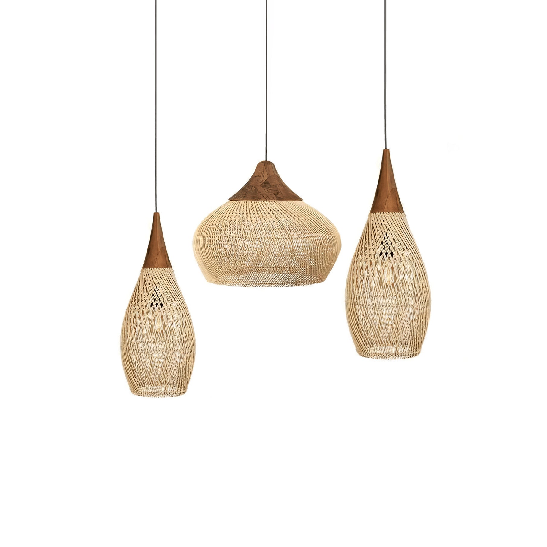 Braided Rattan Pendant Lamp - DEPRIMO