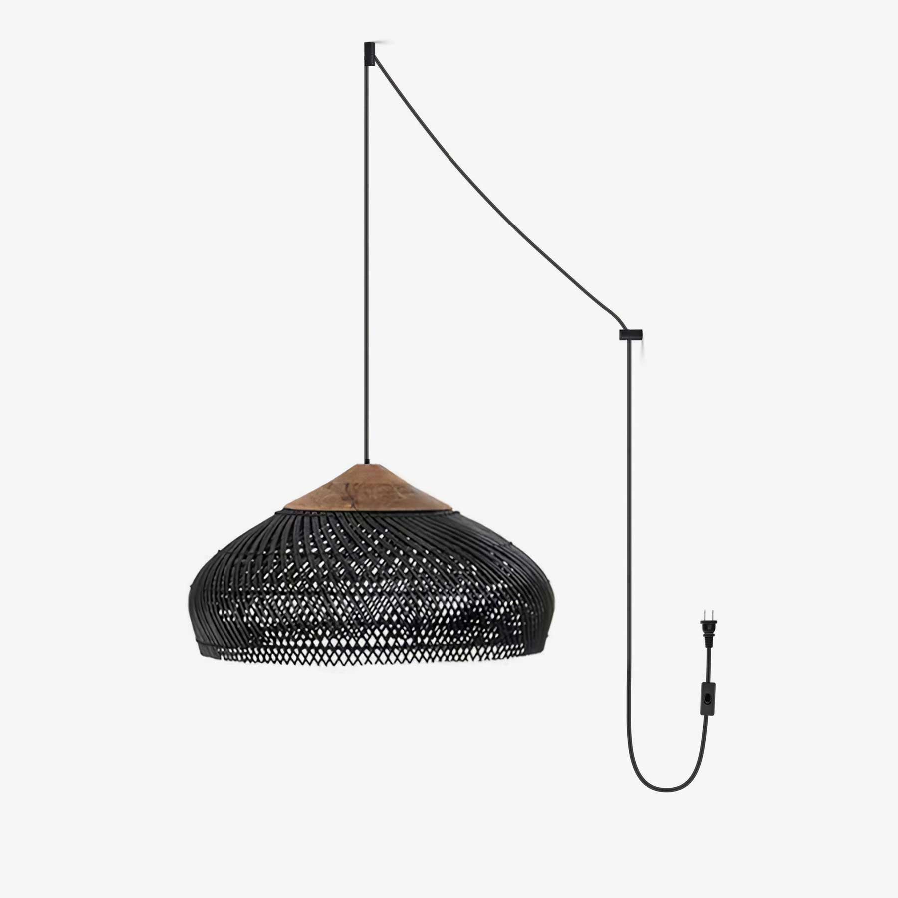 Braided Rattan Swag Pendant Lamp - DEPRIMO