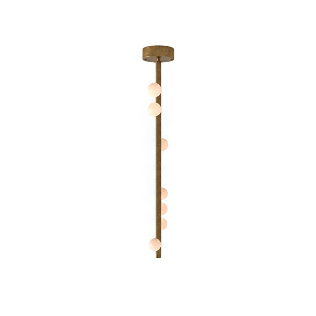 Brass Glass Drop Chandelier - DEPRIMO