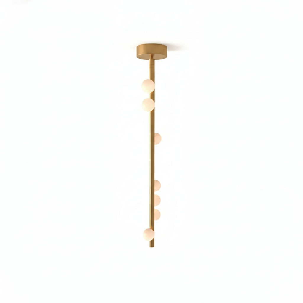 Brass Glass Drop Chandelier - DEPRIMO