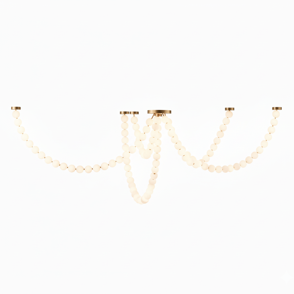 Pearl Glass Necklace Balls Chandelier - DEPRIMO